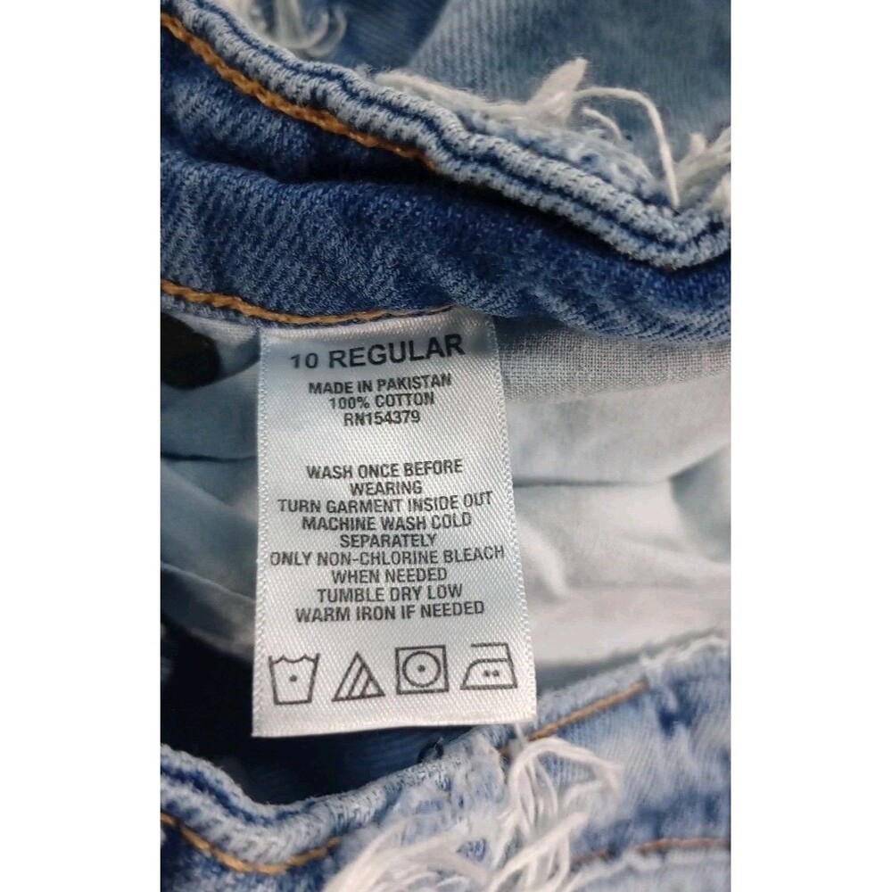 Aeropostale Boyfriend Jeans Women’s Size 10 Distressed Ripped Stone Wash Denim - Picture 10 of 15